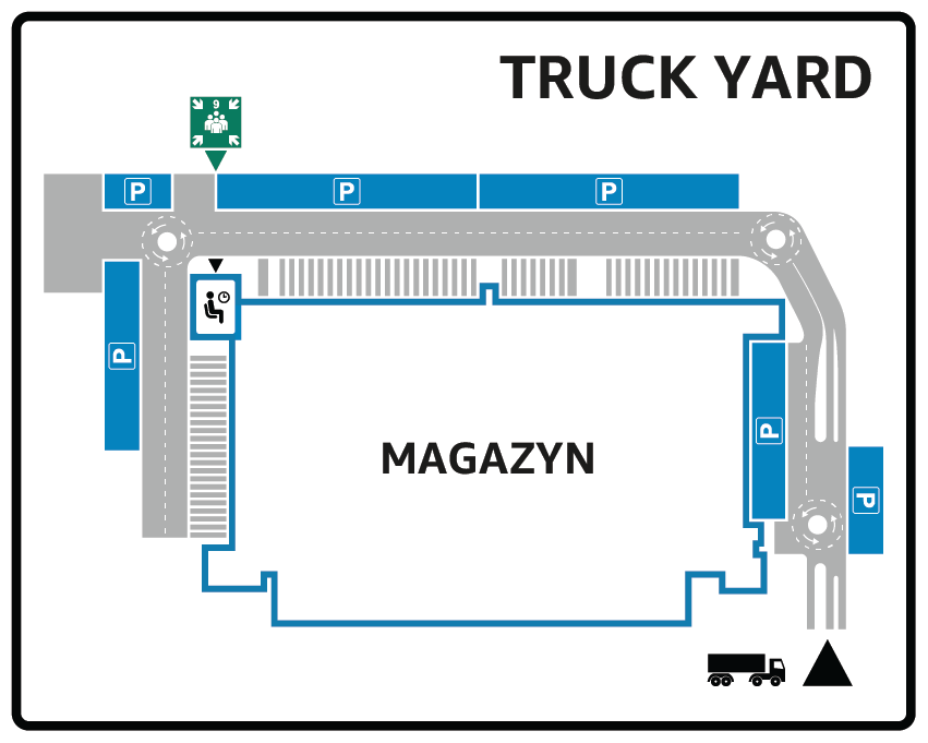 Znak Truck Yard Amazon