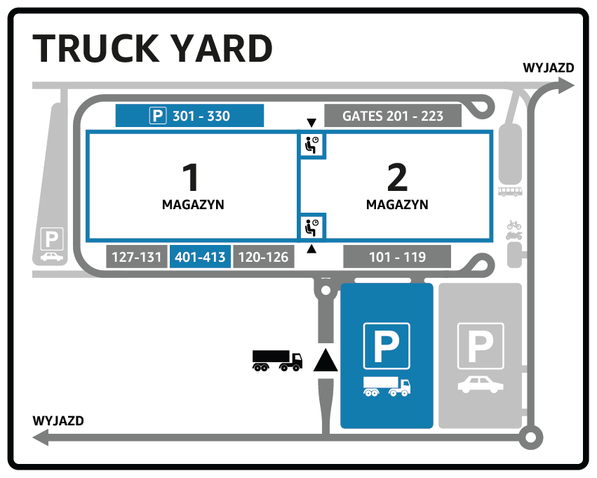 Znak Truck Yard Amazon
