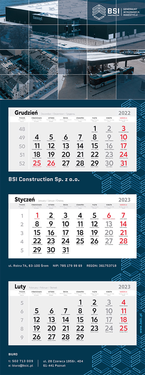 BSI 23 kalendarz