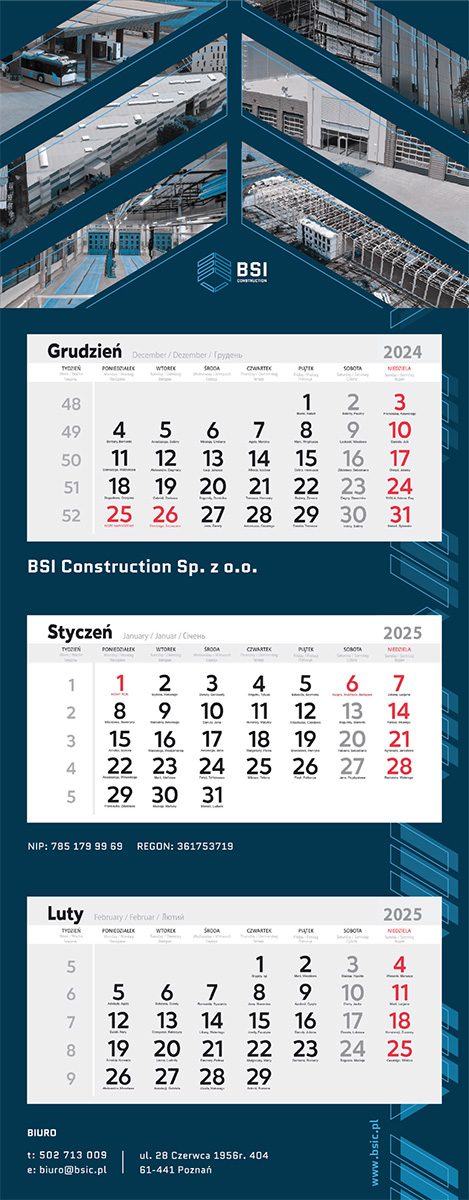 BSI 25 kalendarz