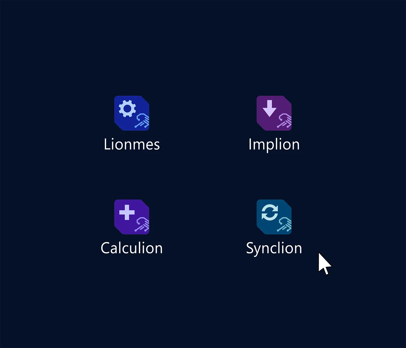 Ikony programów komputerowych marki Intellion