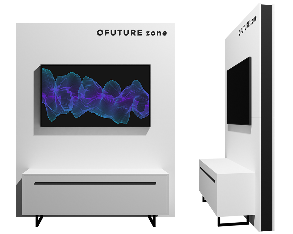 Obiekt 3D standu ekspozycyjnego OFUTURE zone
