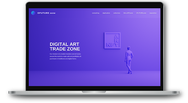 Wizualizacja strony internetowej organizacji OFUTURE zone