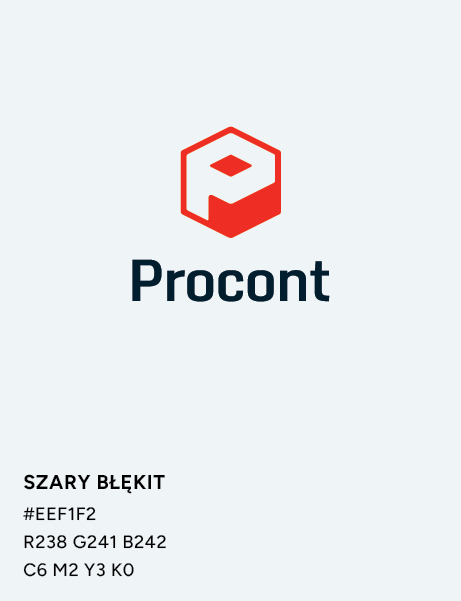 Kolorystyka Procont - szary błękit